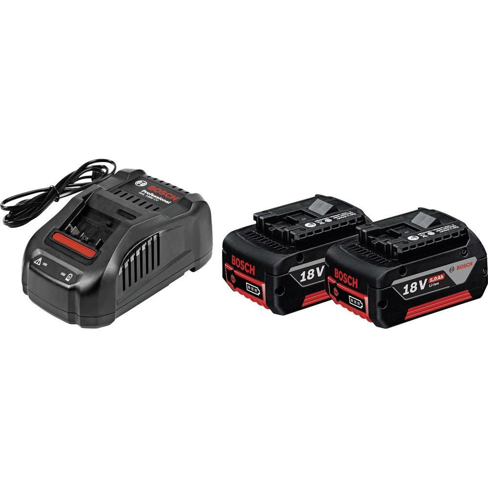 Σετ BOSCH 2 Μπαταρίες Λιθίου 18V 5Ah με Φορτιστή
