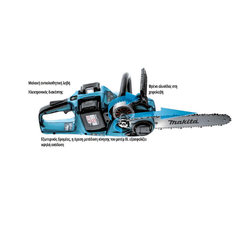  Αλυσοπρίονο Μπαταρίας  MAKITA 36V (2x18V) DUC353Z 35CM (Solo)