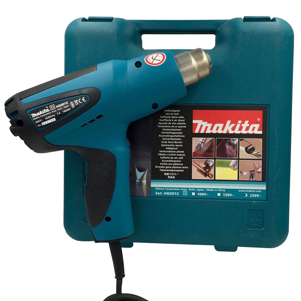 Πιστόλι  MAKITA  Θερμού Αέρα HG 5012K1600W & Εξαρτήματα