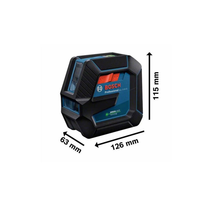 Λέιζερ Γραμμών BOSCH   GLL 2-15 G Professional με Στήριγμα LB 10