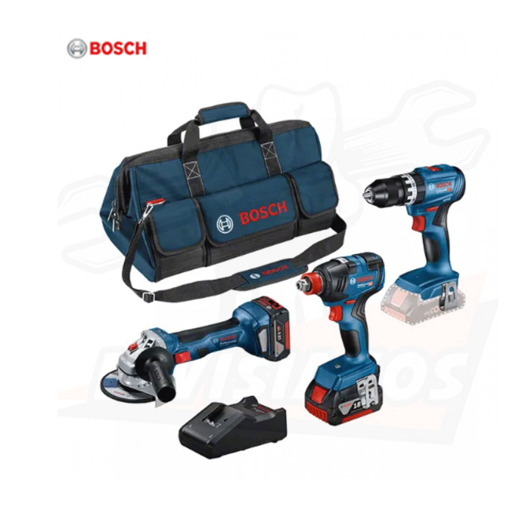Σετ 3  Εργαλείων  Bosch 18V  κρουστικο+τροχος+παλμικο