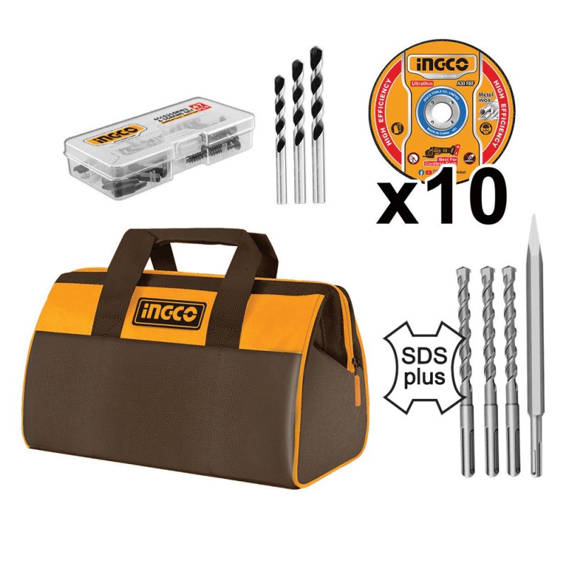 Σετ INGCO 3 Εργαλ 20V.Tροχος ,κρουστικο,πνευματικο