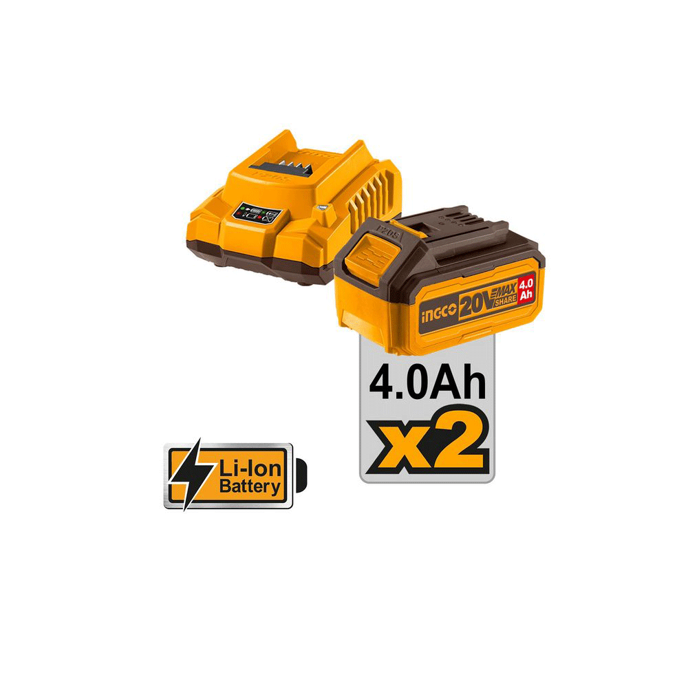 Κρουστικό Δραπαν.INGCO με 2 μπαταρ 20V Li-Ion  96Nm Κωδικός: CIDLI209681