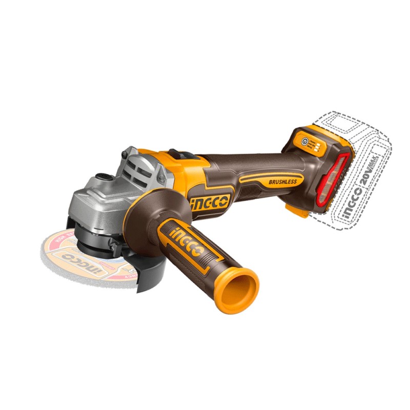 Γωνιακός Τροχός ΙΝGCO +2 μπατ 20V 