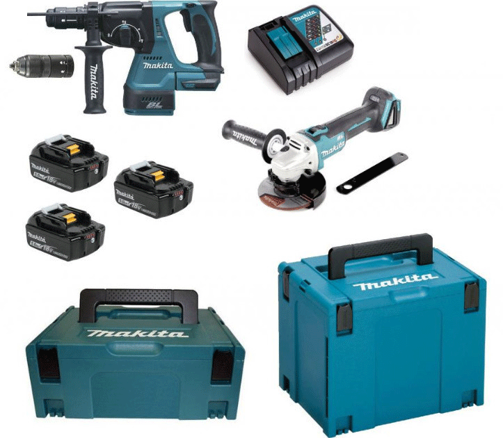 Σετ Γωνιακός Τροχός & Πιστολέτο 18V  MAKITA DLX2256TJ1 